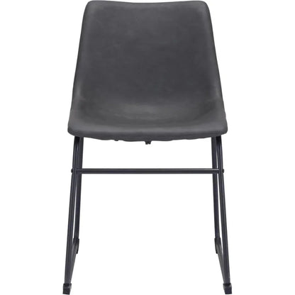 Smart Faux Leather Armelss Dining Chair 2PC