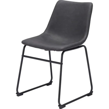 Smart Faux Leather Armelss Dining Chair 2PC