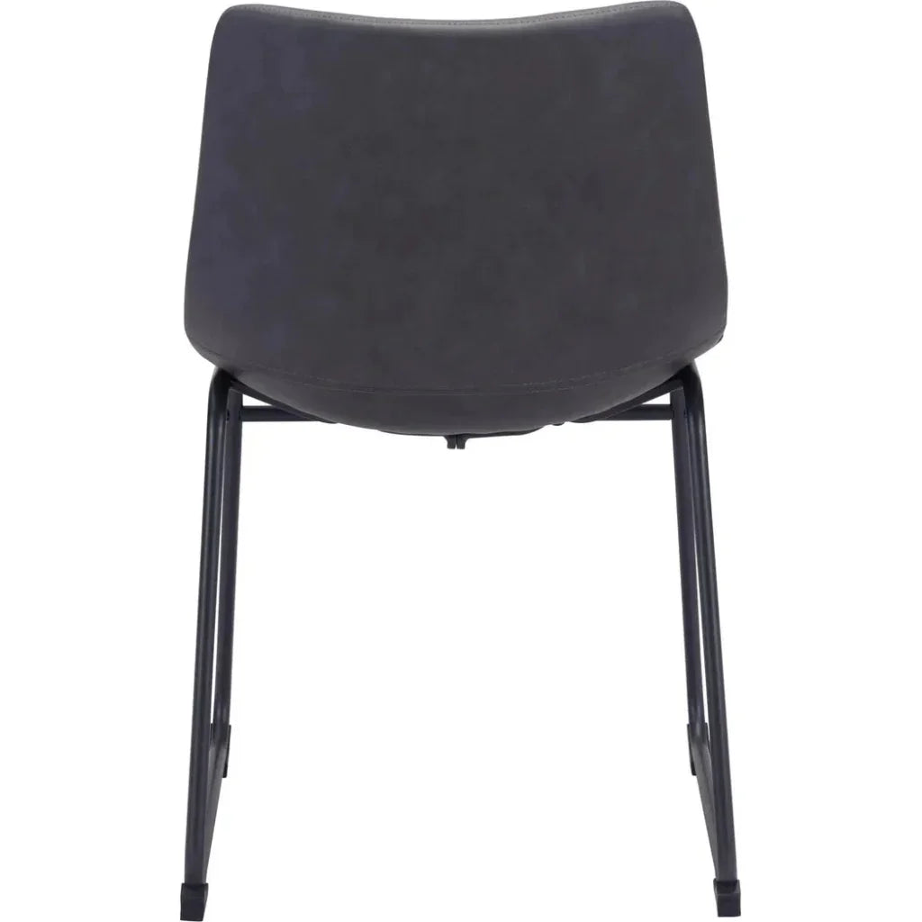Smart Faux Leather Armelss Dining Chair 2PC