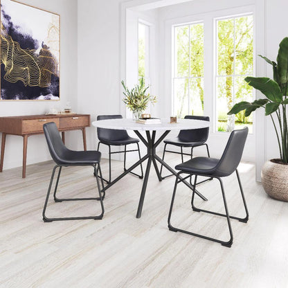 Smart Faux Leather Armelss Dining Chair 2PC
