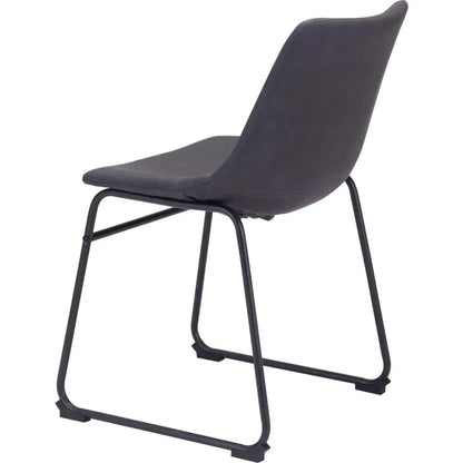 Smart Faux Leather Armelss Dining Chair 2PC