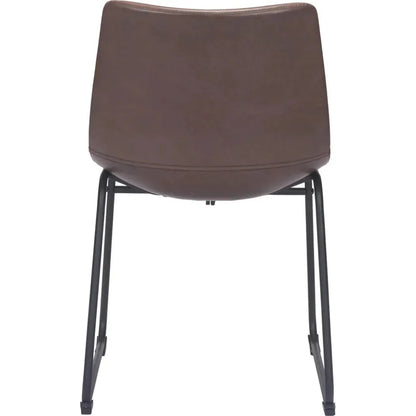 Smart Faux Leather Armelss Dining Chair 2PC