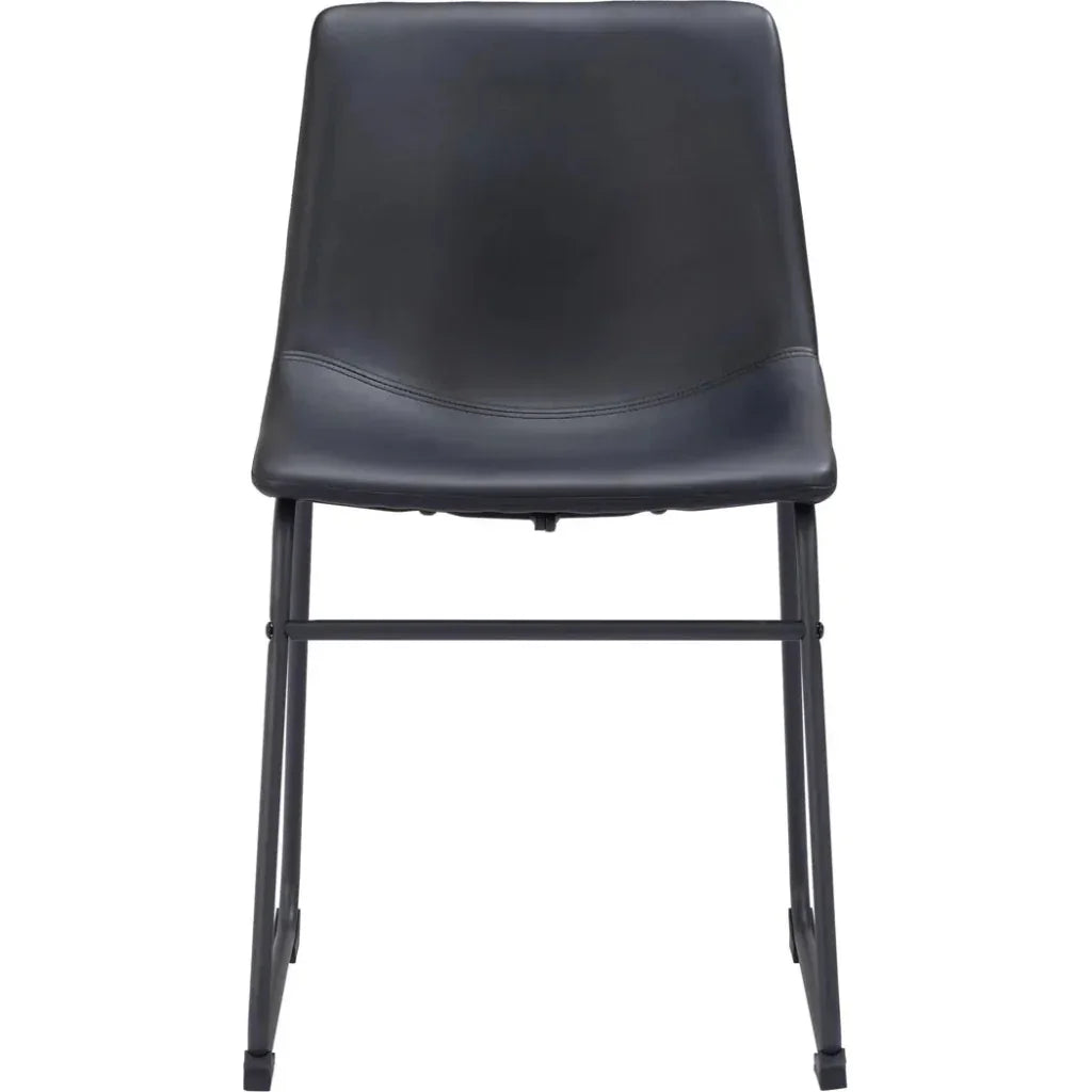 Smart Faux Leather Armelss Dining Chair 2PC
