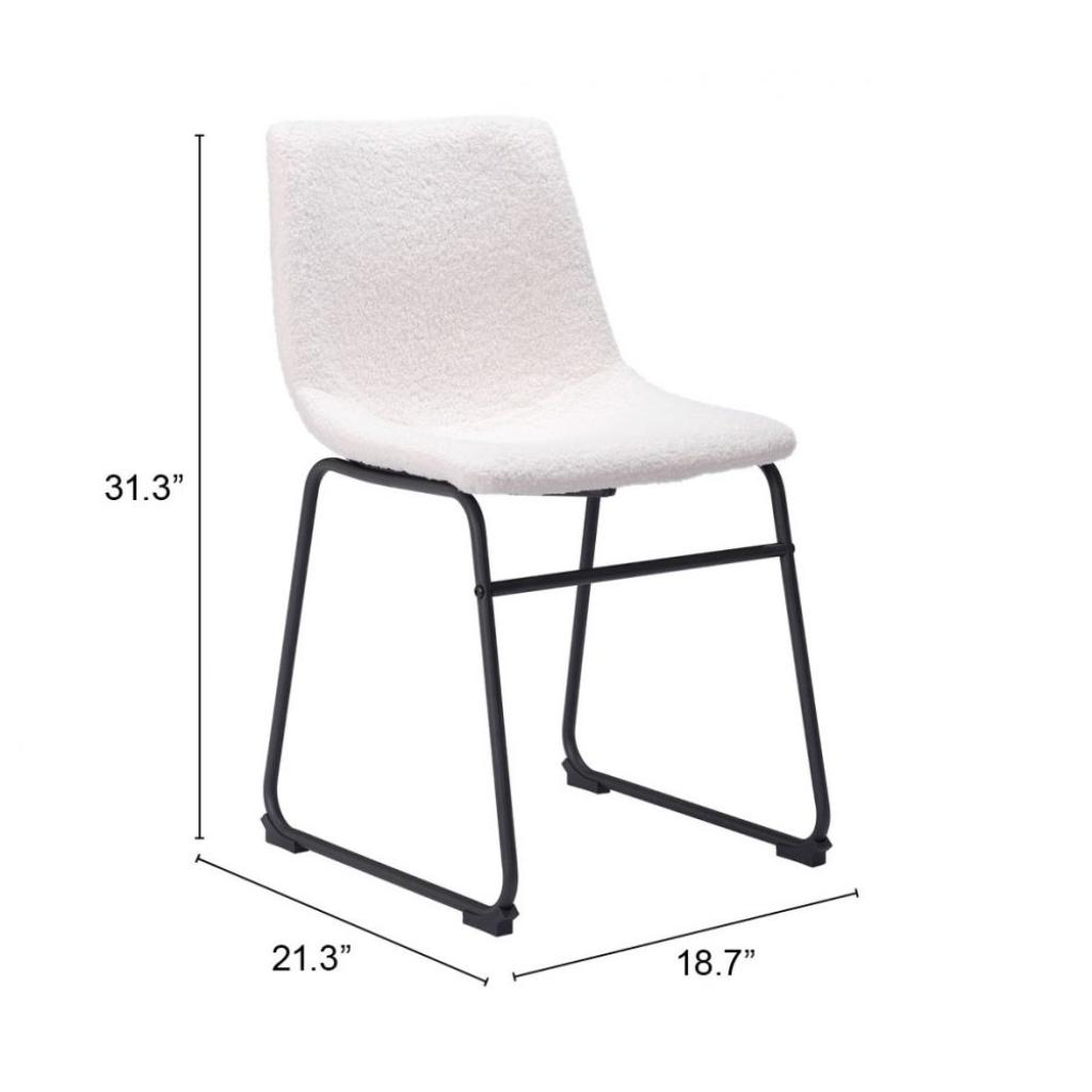 Smart Faux Leather Armelss Dining Chair 2PC