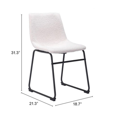 Smart Faux Leather Armelss Dining Chair 2PC