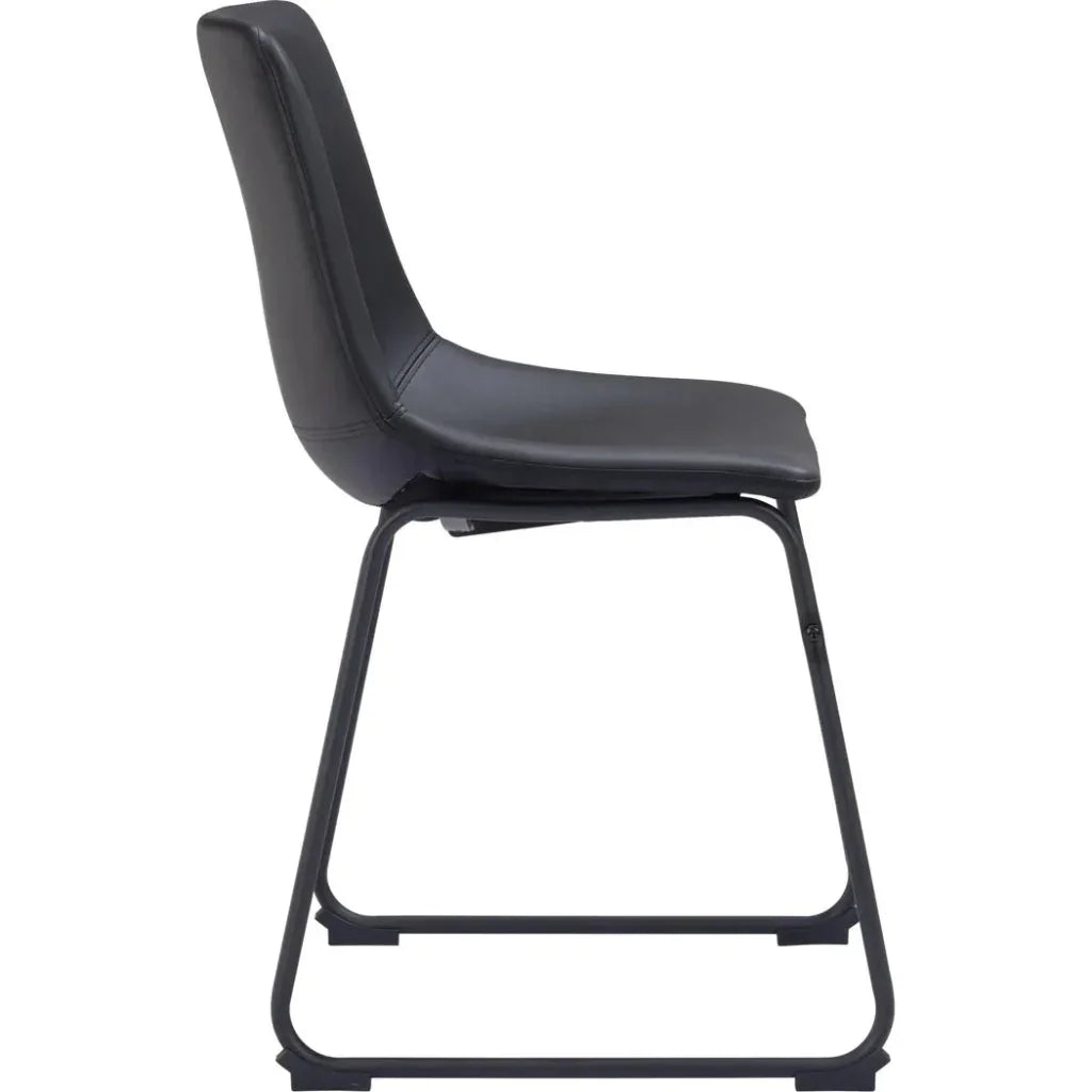Smart Faux Leather Armelss Dining Chair 2PC