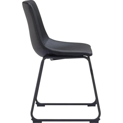 Smart Faux Leather Armelss Dining Chair 2PC