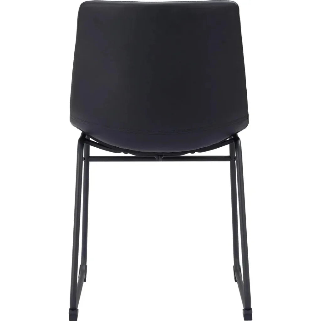 Smart Faux Leather Armelss Dining Chair 2PC
