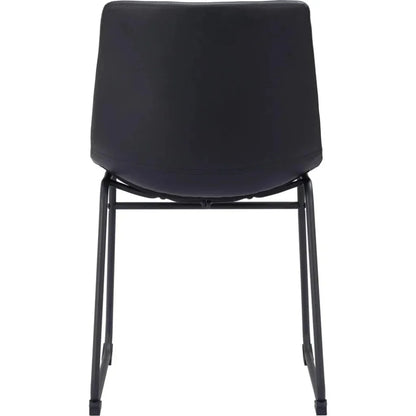 Smart Faux Leather Armelss Dining Chair 2PC