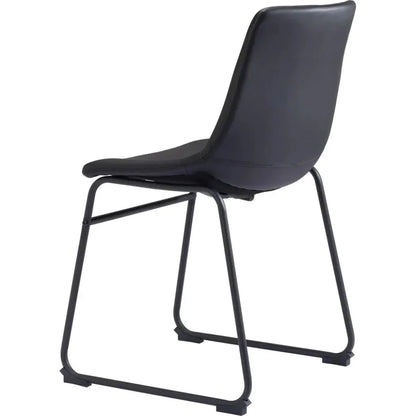 Smart Faux Leather Armelss Dining Chair 2PC