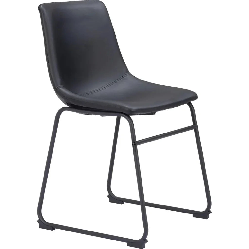 Smart Faux Leather Armelss Dining Chair 2PC