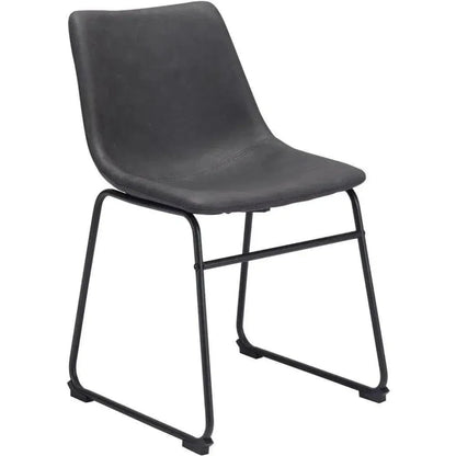 Smart Faux Leather Armelss Dining Chair 2PC