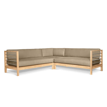 SoHo Patio Sectional Deep Sofa Set with Sunbrella 7PC
