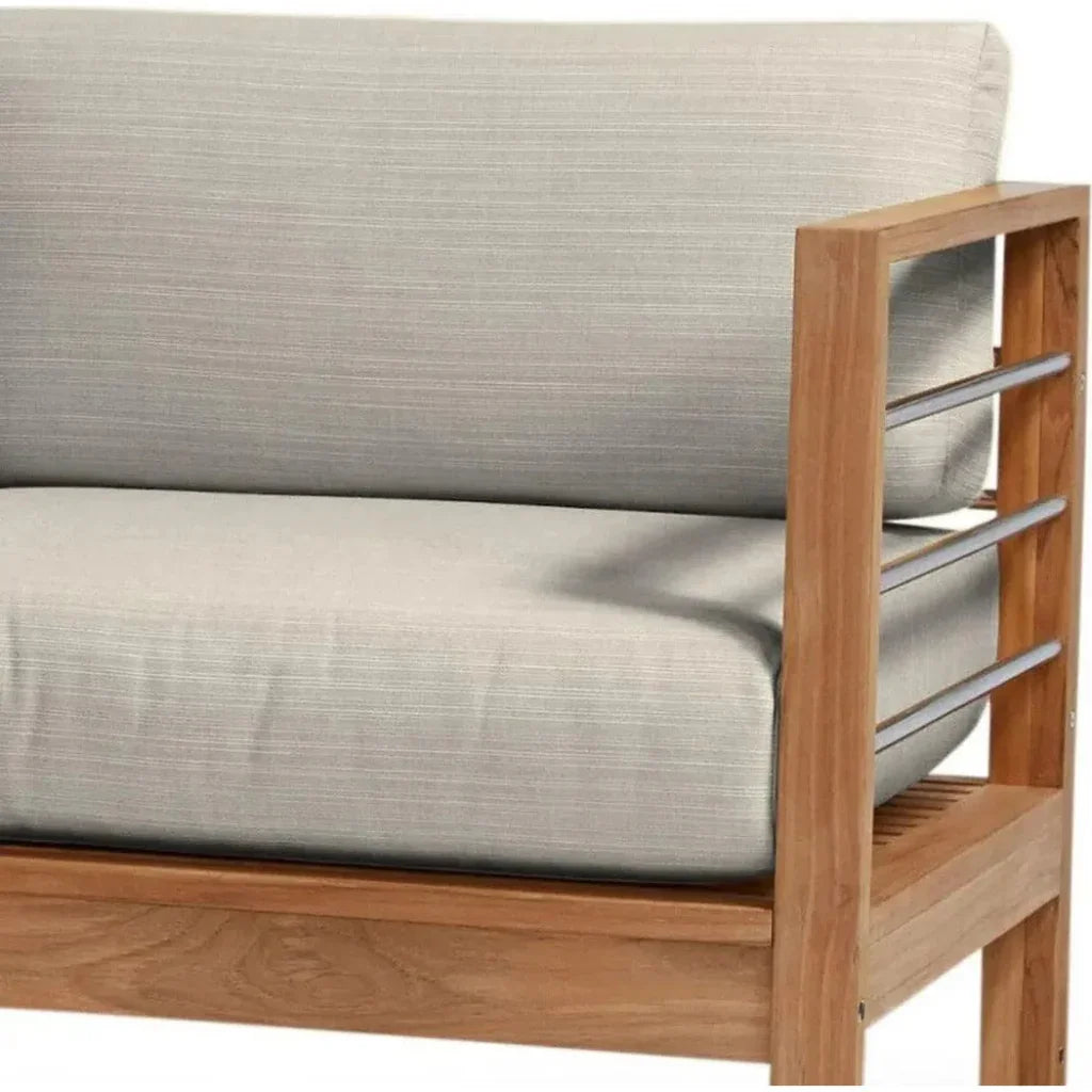 SoHo Teak Outdoor Club Chair with Sunbrella Cushion