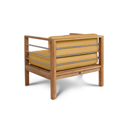 SoHo Teak Outdoor Club Chair with Sunbrella Cushion