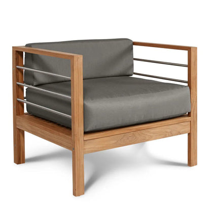 SoHo Teak Outdoor Club Chair with Sunbrella Cushion