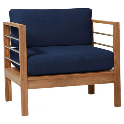 SoHo Teak Outdoor Club Chair with Sunbrella Cushion