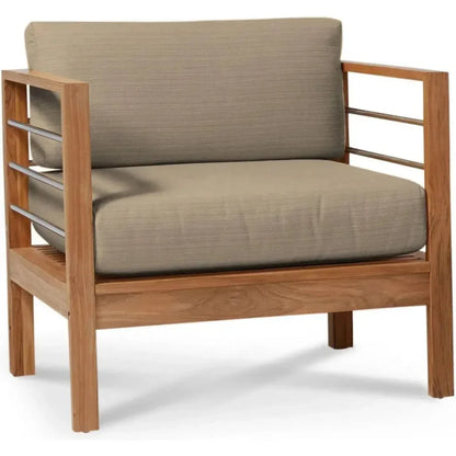 SoHo Teak Outdoor Club Chair with Sunbrella Cushion