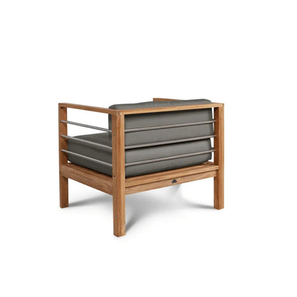 SoHo Teak Patio Deep Sofa Set with Sunbrella Cushion 4PC
