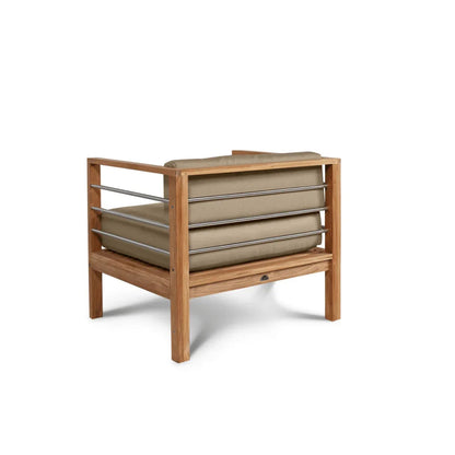 SoHo Teak Patio Deep Sofa Set with Sunbrella Cushion 4PC