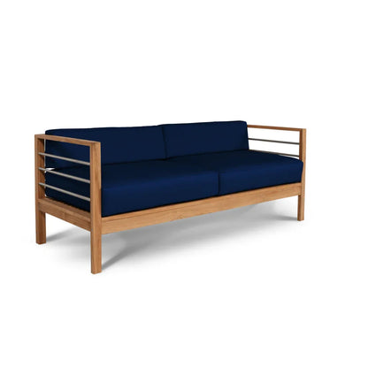 SoHo Teak Patio Deep Sofa Set with Sunbrella Cushion 4PC