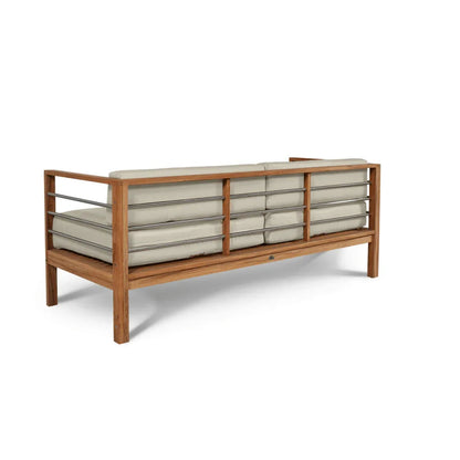 SoHo Teak Patio Deep Sofa Set with Sunbrella Cushion 4PC