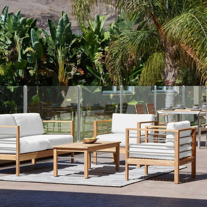 SoHo Three Person Patio Sofa with Sunbrella Cushions