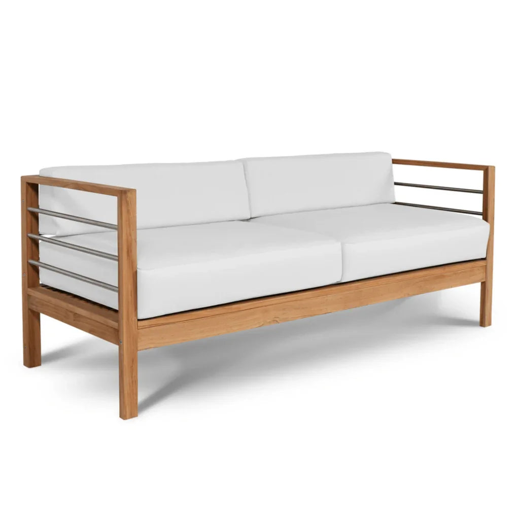 SoHo Three Person Patio Sofa with Sunbrella Cushions
