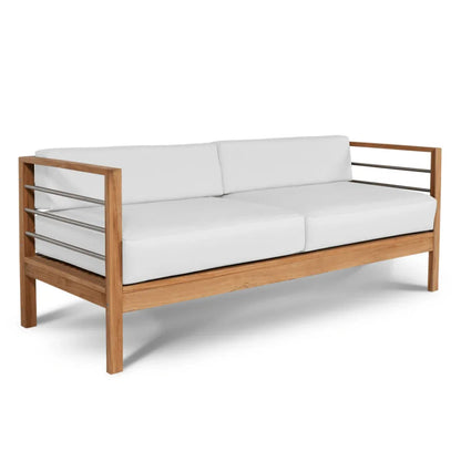 SoHo Three Person Patio Sofa with Sunbrella Cushions