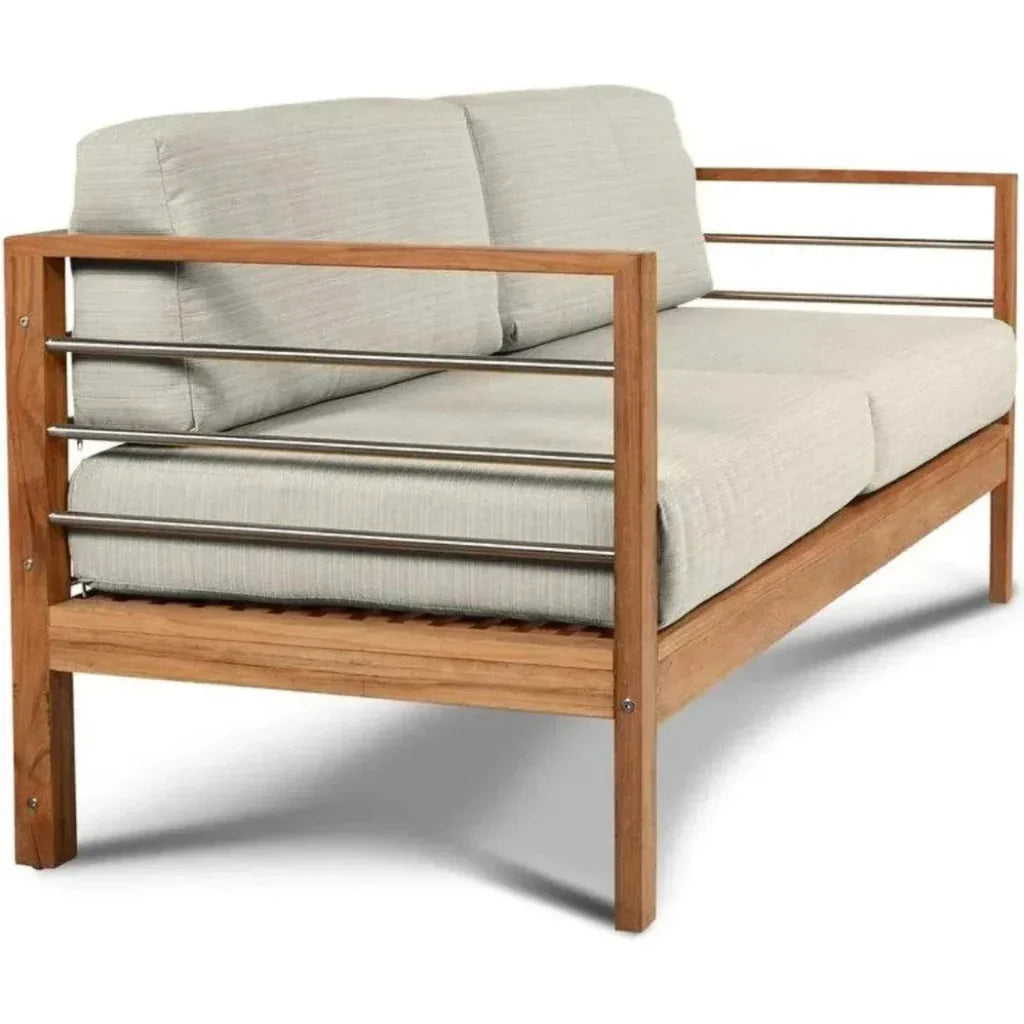 SoHo Three Person Patio Sofa with Sunbrella Cushions