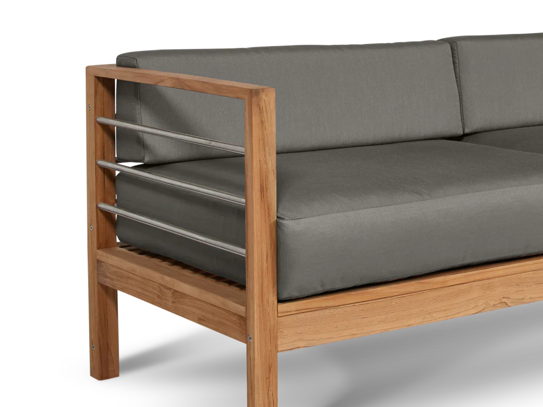 SoHo Three Person Patio Sofa with Sunbrella Cushions