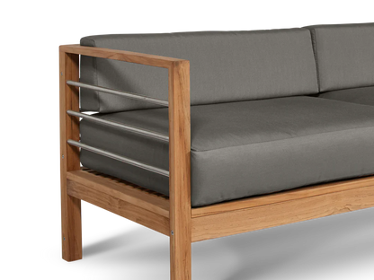 SoHo Three Person Patio Sofa with Sunbrella Cushions