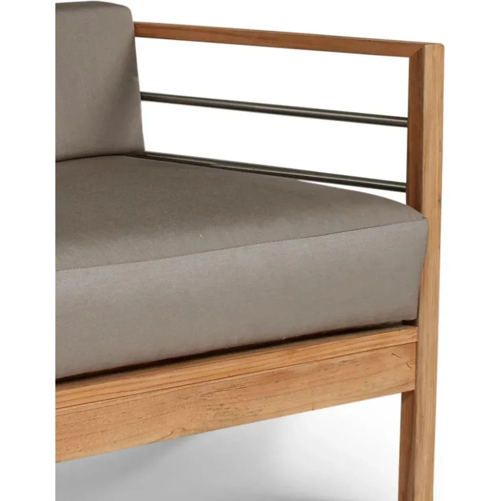 SoHo Three Person Patio Sofa with Sunbrella Cushions