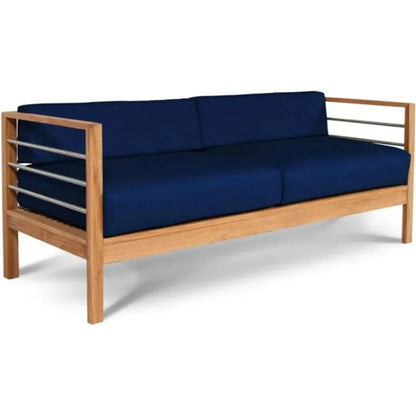 SoHo Three Person Patio Sofa with Sunbrella Cushions