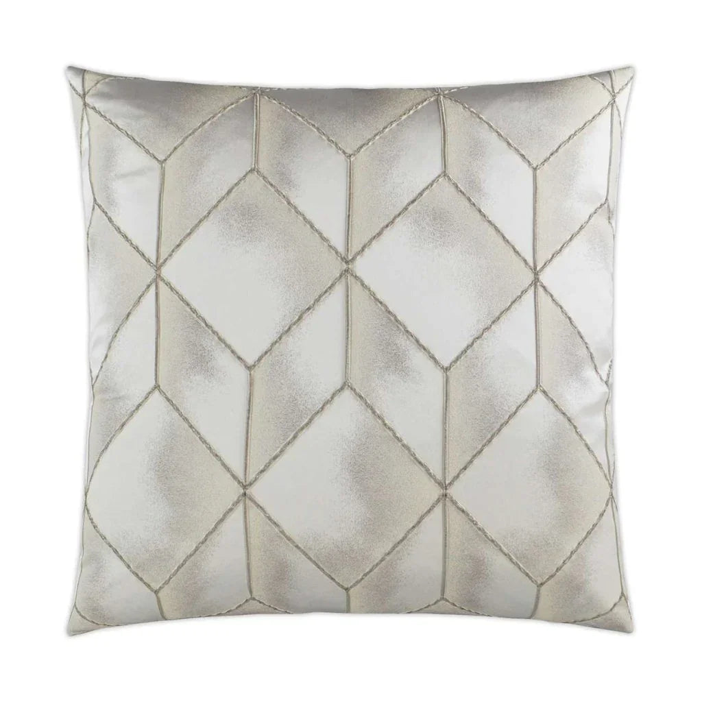 Social Call Handmade Ivory Throw Pillow