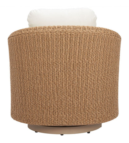 Solara Olefin Fabric Swivel Outdoor Accent Chair