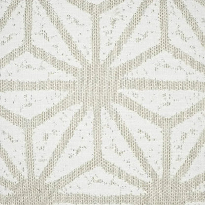 Solazzo Linen Geometrical White Large Throw Pillow