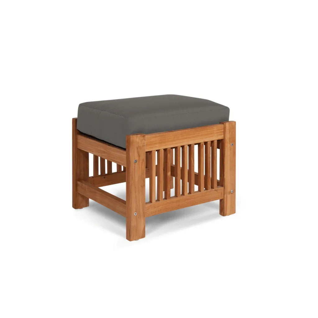 Soleil Teak Patio Lounge Set with Sunbrella Cushion 2PC