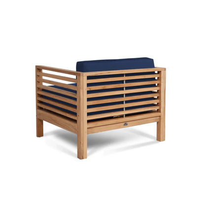 Soleil Teak Patio Lounge Set with Sunbrella Cushion 2PC