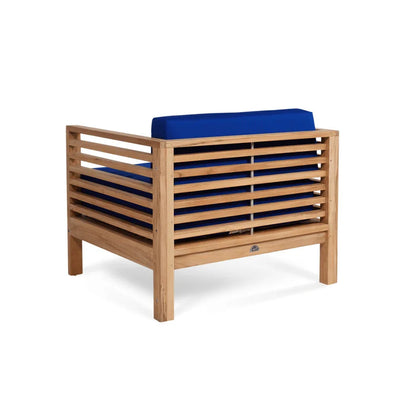 Soleil Teak Patio Lounge Set with Sunbrella Cushion 2PC