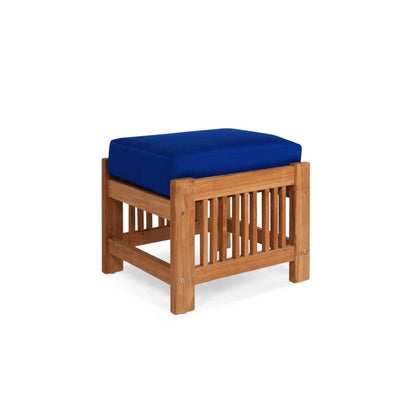 Soleil Teak Patio Lounge Set with Sunbrella Cushion 2PC