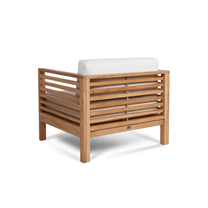 Soleil Teak Patio Lounge Set with Sunbrella Cushion 2PC