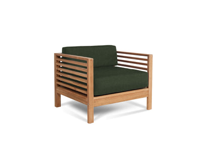 Soleil Teak Patio Lounge Set with Sunbrella Cushion 2PC