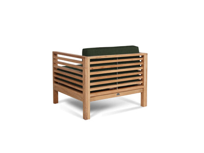 Soleil Teak Patio Lounge Set with Sunbrella Cushion 2PC