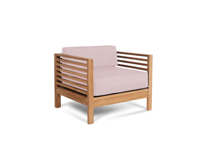 Soleil Teak Patio Lounge Set with Sunbrella Cushion 2PC