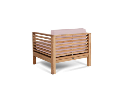 Soleil Teak Patio Lounge Set with Sunbrella Cushion 2PC