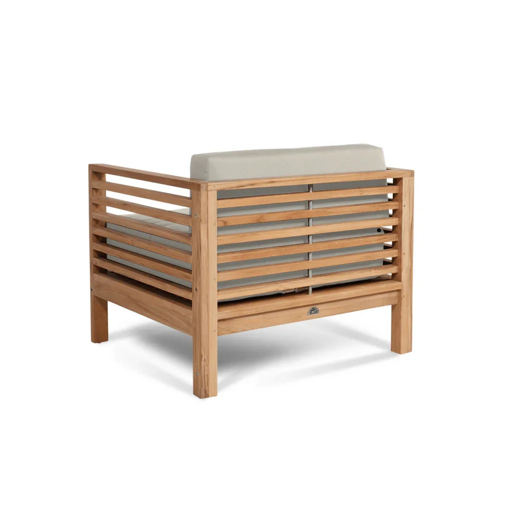 Soleil Teak Patio Lounge Set with Sunbrella Cushion 2PC