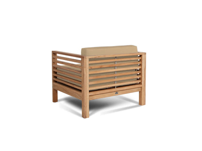 Soleil Teak Patio Lounge Set with Sunbrella Cushion 2PC