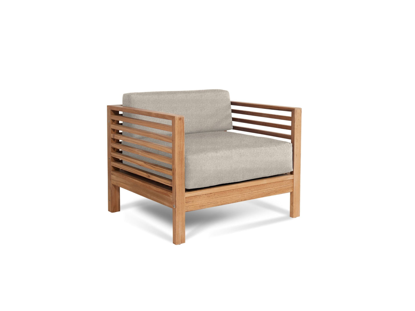 Soleil Teak Patio Lounge Set with Sunbrella Cushion 2PC