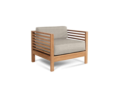 Soleil Teak Patio Lounge Set with Sunbrella Cushion 2PC